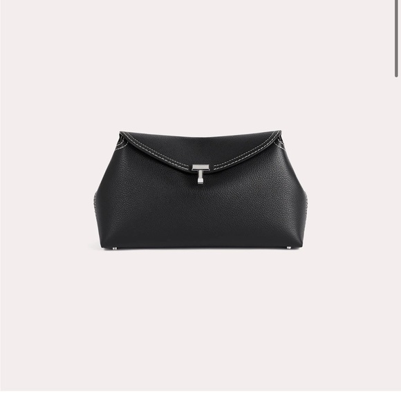 Toteme Handbags - Toteme Black T Lock Clutch Bag